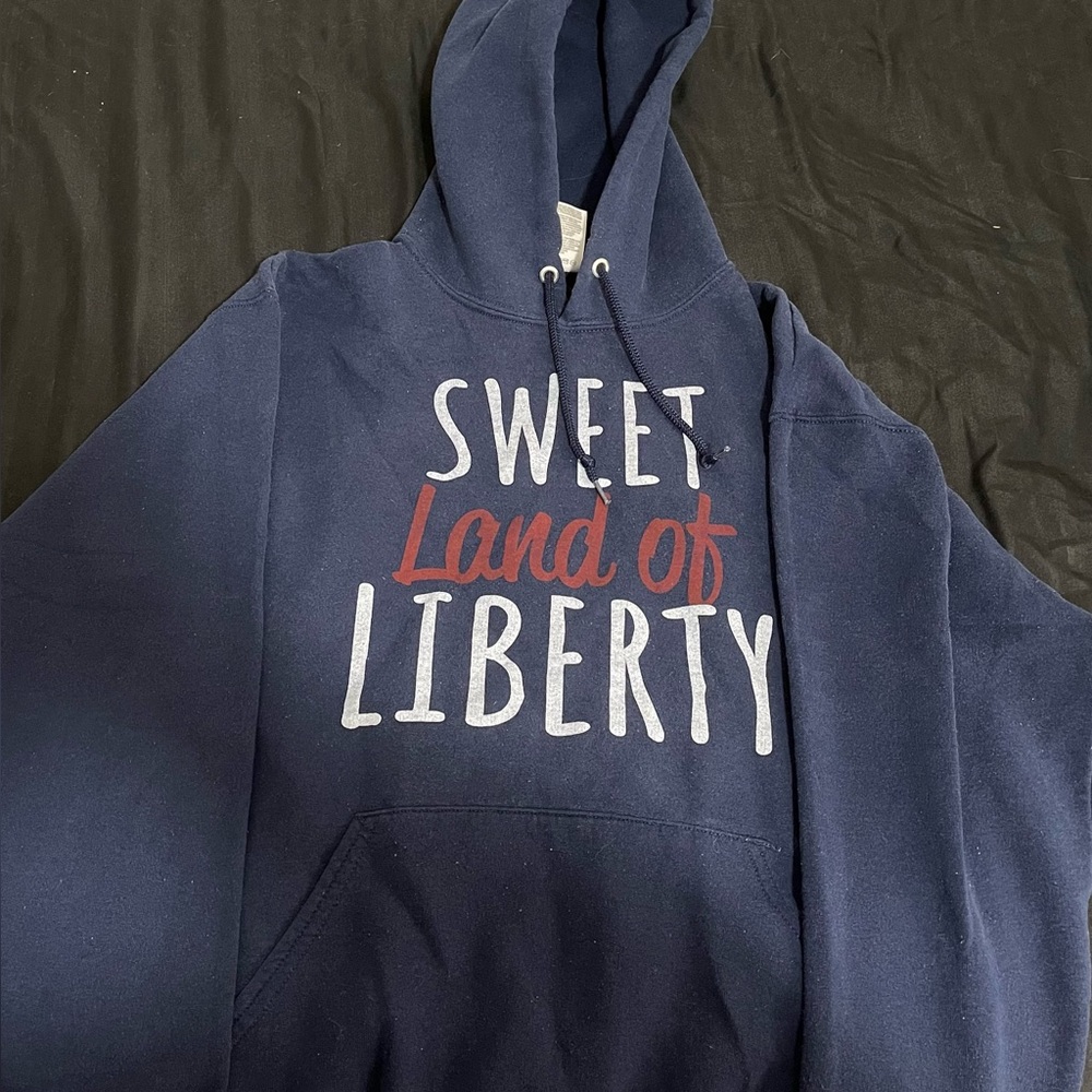 Navy 'Sweet Land of Liberty' Graphic Hoodie